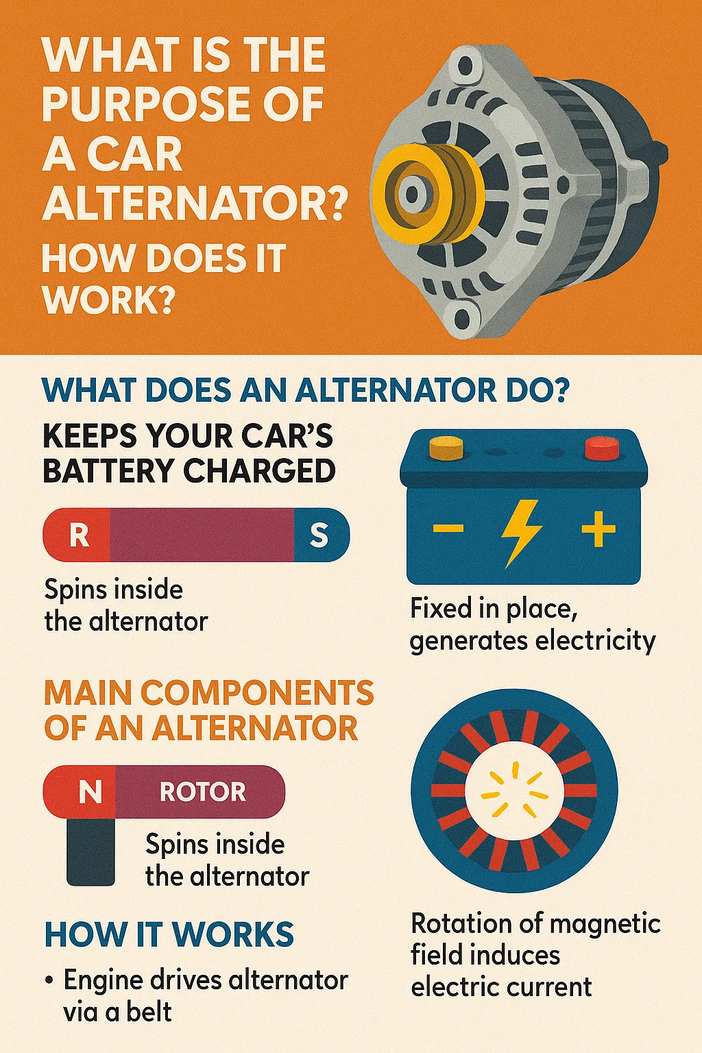 What is the Purpose of a Car Alternator? How Does It Work?